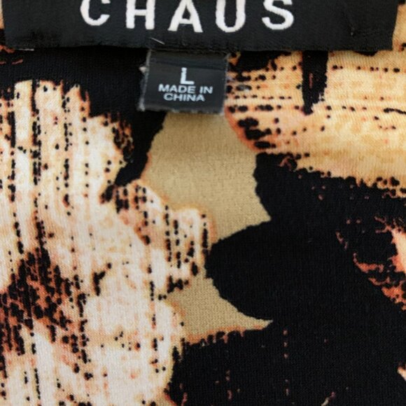 Chaus Brand Women's Multi-Color Stretchy Blouse, Size L - Picture 5 of 5